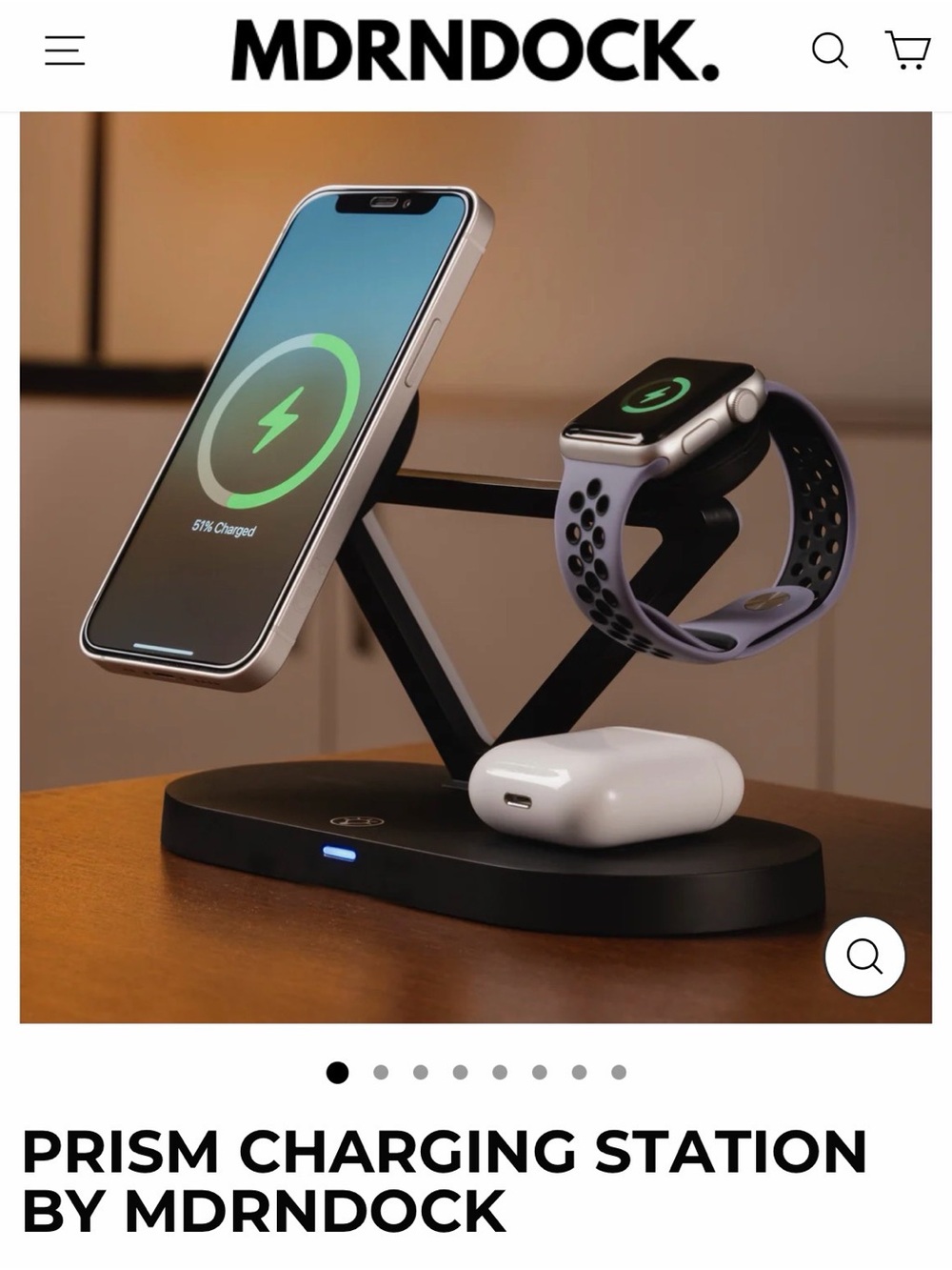 Prism 3-in-1 Wireless Charging Station - Black